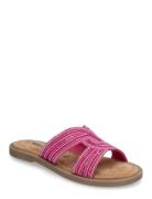 Women Slides Flate Sandaler Pink Tamaris