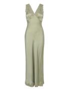 Zoe Satin Dress Maxikjole Festkjole Green Twist & Tango