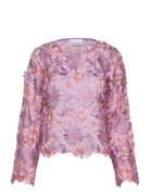 Kezzie Blouse Tops Blouses Long-sleeved Pink Noella
