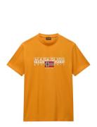 S-Aylmer Tops T-shirts Short-sleeved Orange Napapijri