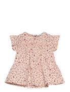 Floral-Print Blouse With Ruffles Tops Blouses & Tunics Pink Mango