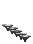 Thong 5 Pk Stringtruse Undertøy Black Calvin Klein