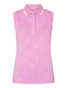 Deni Sleeveless Poloshirt Sport T-shirts & Tops Polos Pink Röhnisch