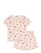 Pyjama Tee Shorts Hearts 2 Pac Pyjamas Sett Pink Lindex