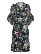 356 Pearl Dress Knelang Kjole Navy Ida Sjöstedt