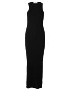 Slfanna Sl Ankle Tank Dress Maxikjole Festkjole Black Selected Femme