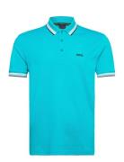 Paddy Sport Polos Short-sleeved Blue BOSS