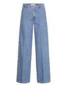 Wide Leg Jeans With Pockets Bottoms Jeans Wide Blue Mango