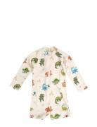 Villads – Uv-Dragt 1-2 År – Dino Beach Badedrakt Badetøy Cream Filibab...