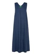 Dress Knelang Kjole Navy United Colors Of Benetton