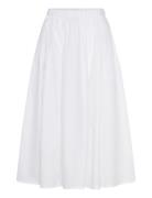 Jorina A-Line Skirt Knelangt Skjørt White Stylein