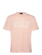 Logo Cotton Jersey Crewneck Tee Tops T-shirts & Tops Short-sleeved Pin...