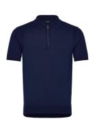 Air Denim Pil Jacket Tops Knitwear Short Sleeve Knitted Polos Navy Mad...