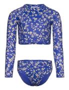 Shadow Floral Crop Lycra Set Badedrakt Badetøy Blue Roxy