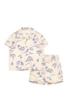 Set Shirt Shorts Vacay Sets Sets With Short-sleeved T-shirt Cream Lind...
