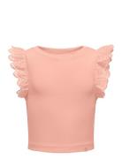 Kmgdrea Liife S/L Detail-Top Jrs Tops T-shirts Sleeveless  Kids Only