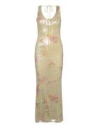Eloda Sequin Midi Dress Knelang Kjole White Bardot