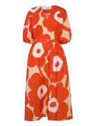 Kimppu Unikko Maxikjole Festkjole Orange Marimekko