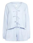 Pyjama Set Cotton Gauze Pyjamas Blue Lindex