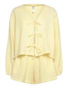 Pyjama Set Cotton Gauze Pyjamas Yellow Lindex