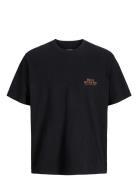 Jorhydra Photo Tee Ss Crew Neck Tops T-shirts Short-sleeved Black Jack...