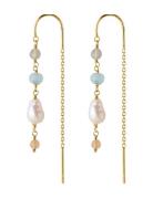 Mellow Blue Earchains Øredobber Smykker Gold Pernille Corydon