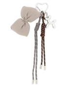 Puffy Bow Bag Charm Nøkkelring Beige SUI AVA