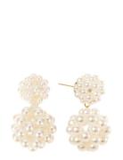 Pearl Double Bead Earring Accessories Jewellery Earrings Studs White B...