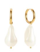 Palma Huggie Accessories Jewellery Earrings Hoops White By Jolima