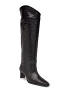 Esme High Knee Boots Høye Støvletter Black Malina