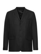 Caspian Wool Suiting Ulljakke Jakke Black Rue De Tokyo
