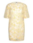 Flower Beads Boxy Dress Kort Kjole Yellow ROTATE Birger Christensen