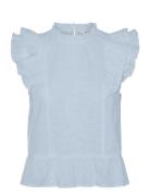 Vmkammy Sl High Neck Top Vma Tops Blouses Sleeveless Blue Vero Moda