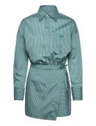 Portea Wrapped Shirt Dress Kort Kjole Blue Malina