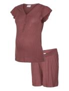 Mltrinity Lia Jrs Pyjamas Set 2F Pyjamas Burgundy Mamalicious