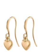 Sophia Heart Pendant Earrings Øredobber Smykker Gold Pilgrim
