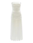 Solana Mesh Maxi Dress Maxikjole Festkjole White Bardot