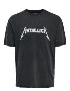 Onsmetallica Rlx Ss Tee Tops T-shirts Short-sleeved Black ONLY & SONS