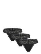 3 Pack Madison Thong Stringtruse Undertøy Black Hunkemöller