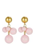 Brea Enamel Earring Øredobber Smykker Pink Bud To Rose