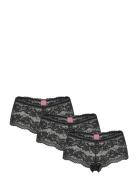 Sienna Boxer 3-Pack Hipstertruse Undertøy Black Hunkemöller