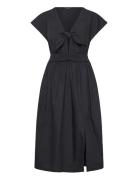 Barletta Poplin Tie Midi Dress Knelang Kjole Navy French Connection