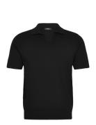 Tyne Tops Polos Short-sleeved Black Reiss