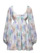 Jovie Babydoll Mini Dress Kort Kjole Multi/patterned Bardot
