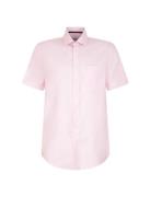 Business Kent Patch 3 1/2 Tops Shirts Short-sleeved Pink Seidensticker
