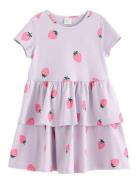 Dress Ss Peplum Aop Dresses & Skirts Dresses Casual Dresses Short-slee...