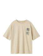 Nkmkane Ss Rlx Top Ps Noos Tops T-shirts Short-sleeved Beige Name It