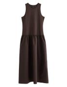 Dress Valeria Knelang Kjole Brown Lindex