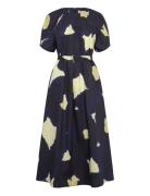 Juhlinta Kehäkukka Knelang Kjole Navy Marimekko