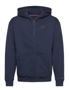 Tonal Flag Emb Zip Hoodie Tops Sweat-shirts & Hoodies Hoodies Navy Tom...